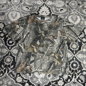 Vintage Green Brown Winchester Baggy Camo Mens T-Shirt Size Large